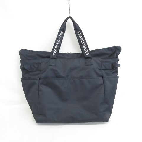 PEARLY GATES ネイビー ビッグトートバッグ PEARLY GATES◇ロッカーバッグ/トートバッグ/--/NVY/無地