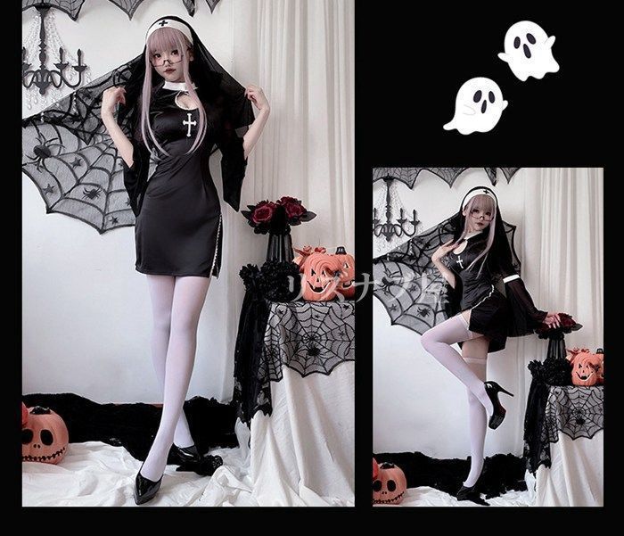 情報が満載。 コスプレワンピース レディース ハロウィン ワンピース コスチューム 大人用 修道女 衣装 仮装 巫女 牧師 吸血鬼 暗黒風 コスプレ コスプレ衣装 ハロウィン仮装 女性ハロウイン ハロウィーン 大人 ハロウ xiaojing18 全品全国 送料無料！