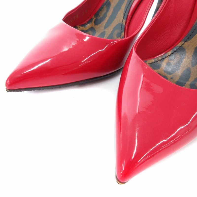 【美品】✨ドルチェ&ガッバーナ パンプス レッド 赤 エナメル パテントレザー ドルチェ&ガッバーナ ドルガバ DOLCE&GABBANA パンプス シューズ