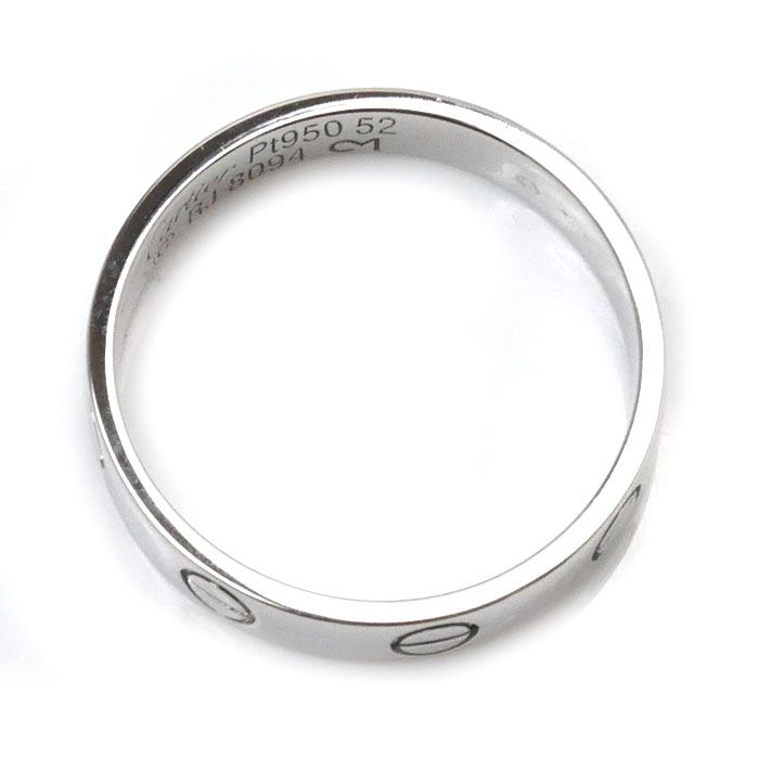 CARTIER カルティエ Pt950プラチナ ミニラブ リング・指輪 B4085352 12 
