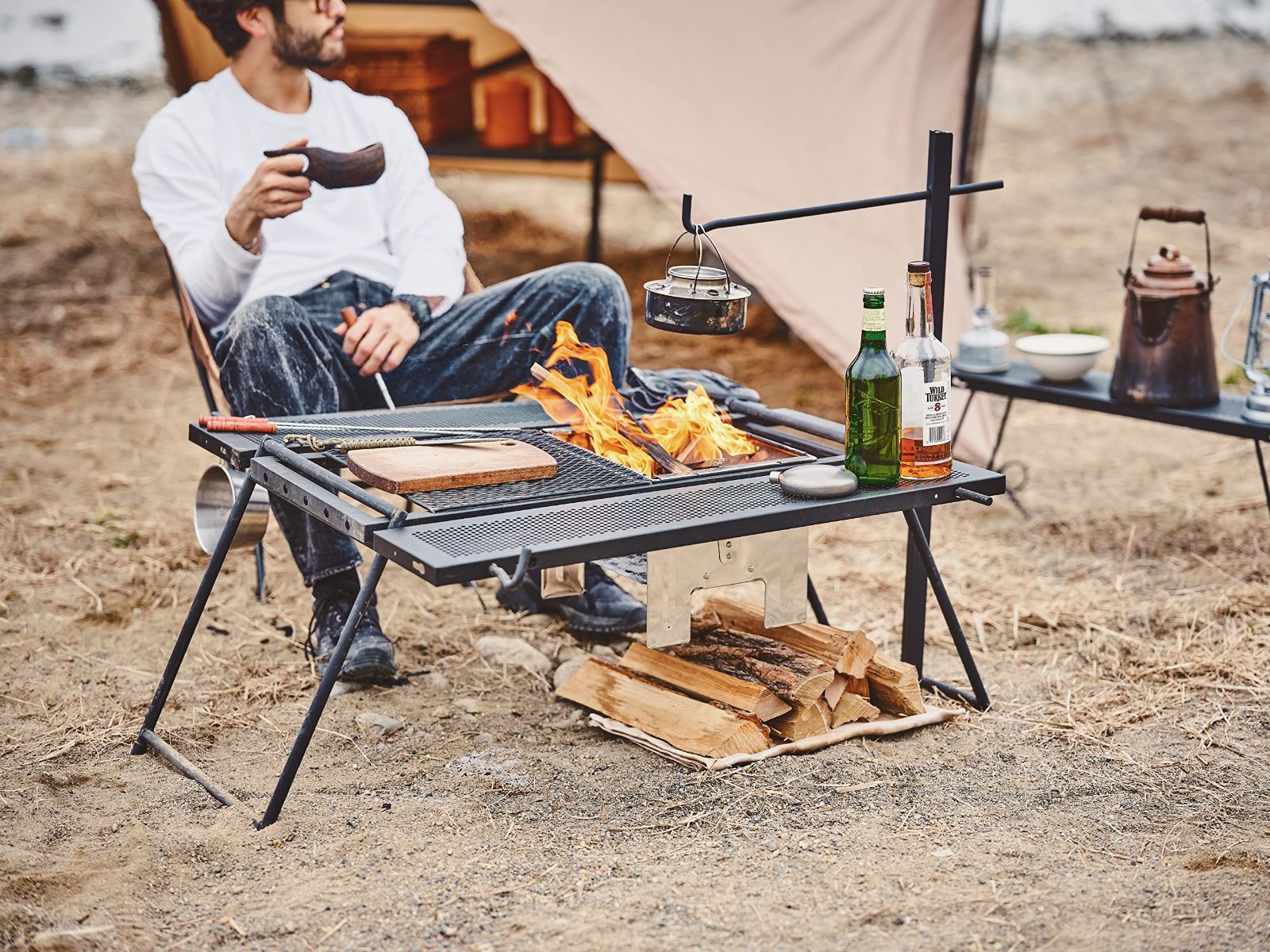 尾上アウトドアテーブル 収納バッグ付き MT8317III 【公式通販】