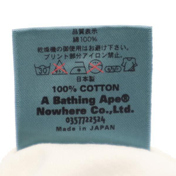 アベイシングエイプ 日本製 プリント 半袖 Tシャツ S 白系 A