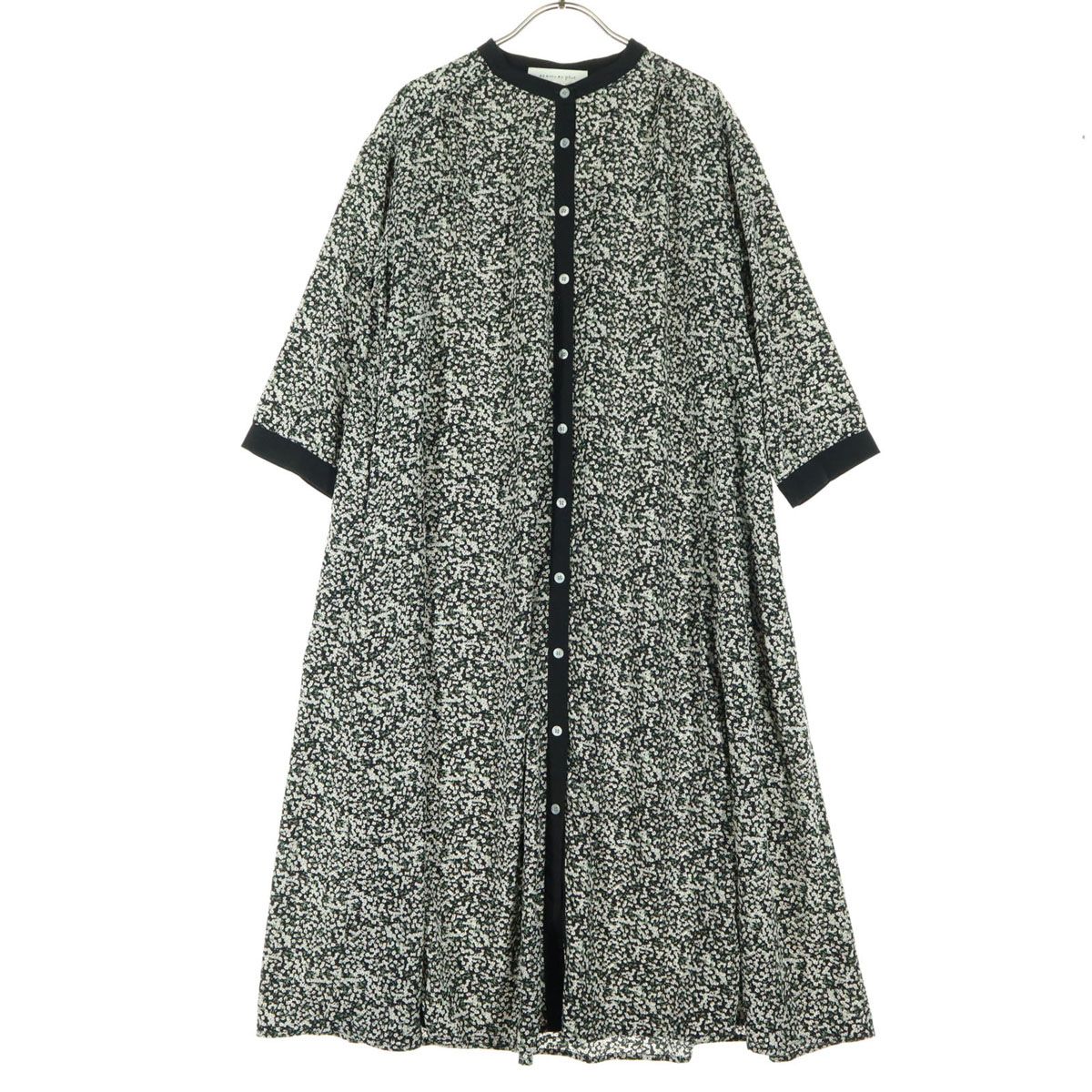C アズノゥアズ As know as 刺繍 花柄 ワンピース シャツ 長袖 美品 AS KNOW AS plus アズノゥアズプラス 花柄 長袖 ロング