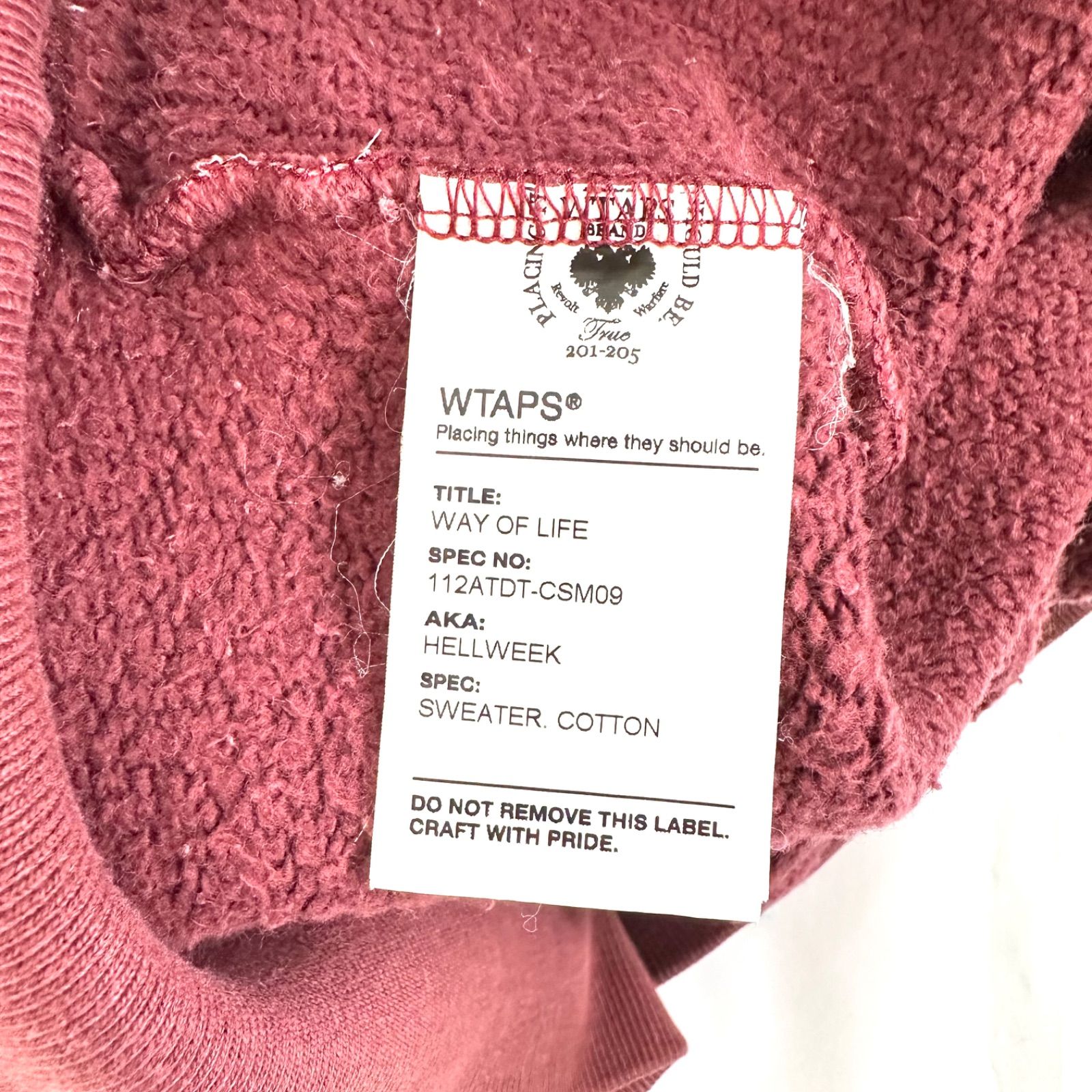 WTAPS Crewneck Sweat ダブルタップス WTVUA クルーネック