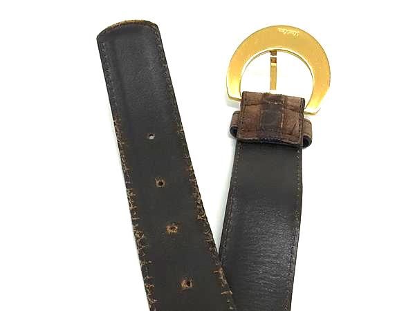 定価4.1万円*MaxMara 黒 レザー ベルト クロコダイル型押し 定価4.1万円*MaxMara 黒 レザー ベルト クロコダイル型押し