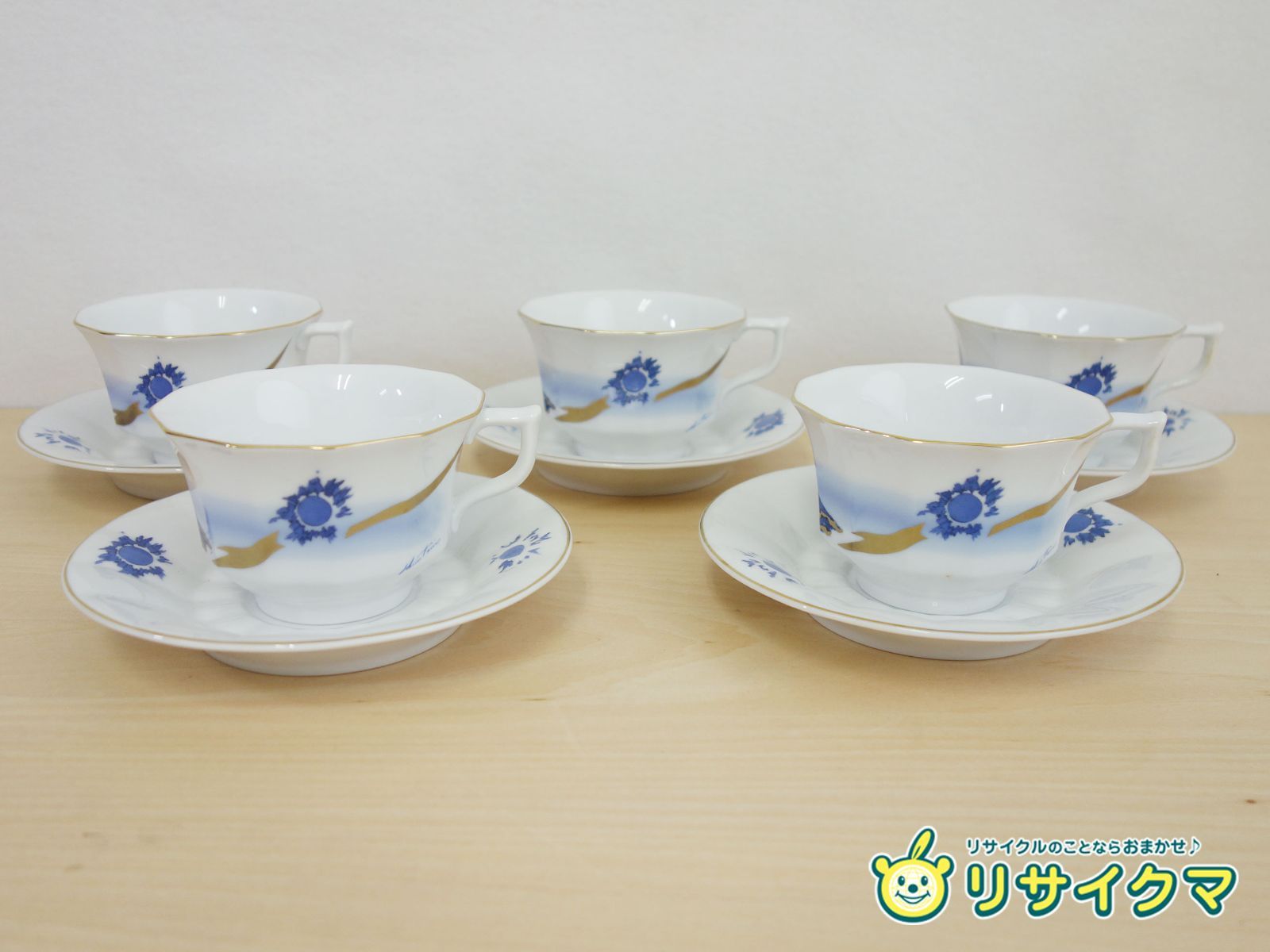 M▽ロイヤルコペンハーゲン カップ＆ソーサー 5客 売れ筋 絹谷幸二