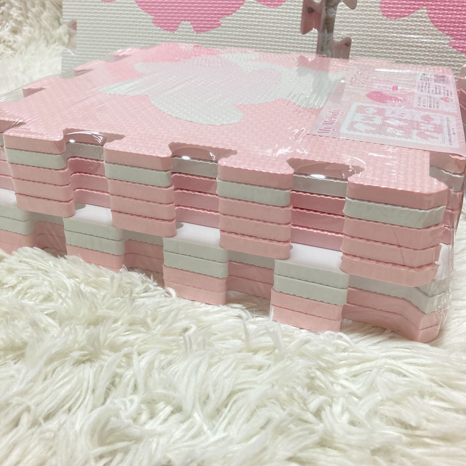 マイメロ　ジョイントマット　パズルマット　サンリオ　レア　ピンク　たれみみ マイメロ ジョイントマット パズルマット サンリオ レア ピンク たれ