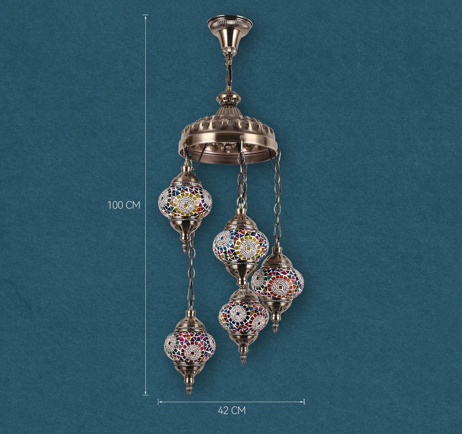 引掛けシーリング用 トルコランプ 職人手作り カラーガラス 吊り下げ