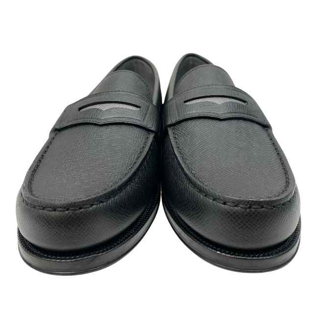 ルイヴィトン LFA 0169 ソルボンヌライン レザー ローファー ドレスシューズ ロゴ ブラック LOUIS VUITTON サイズ 6 約25 cm