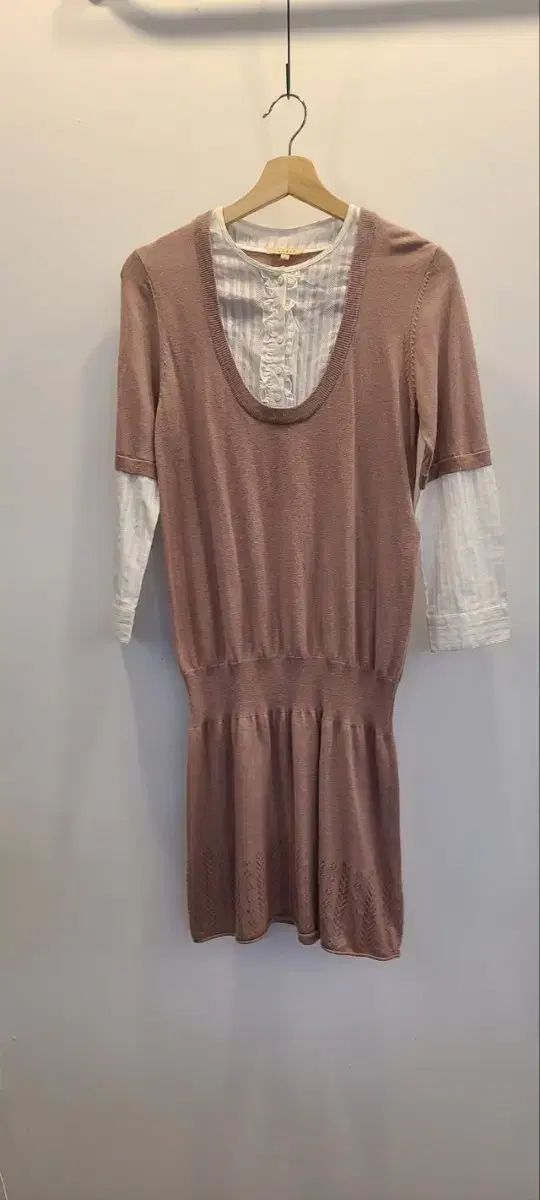 サンドロ 55 レイヤード カシミア混 ワンピース