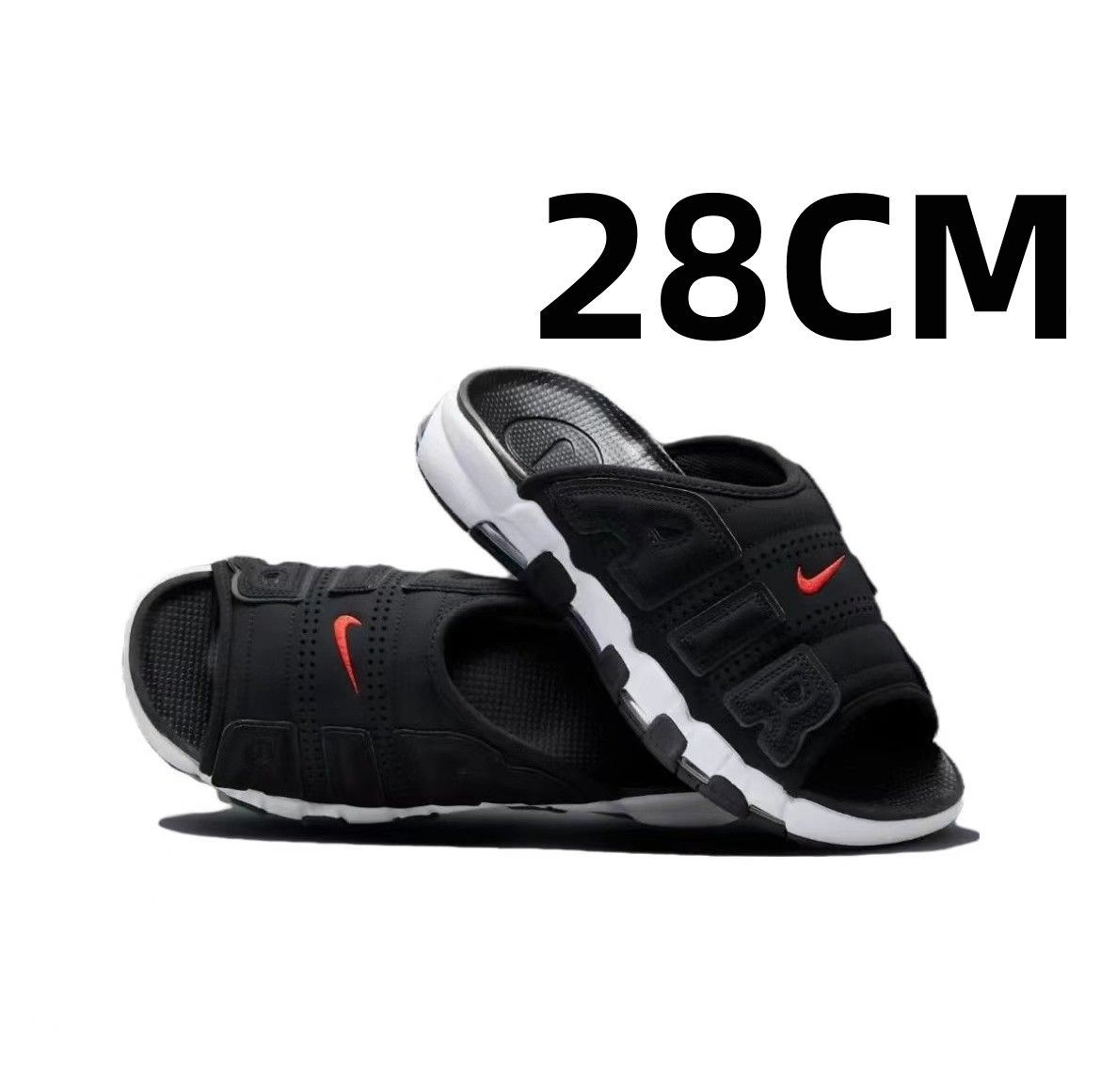 新品 Nike Air More Uptempo Slide Black 28cm - メルカリ