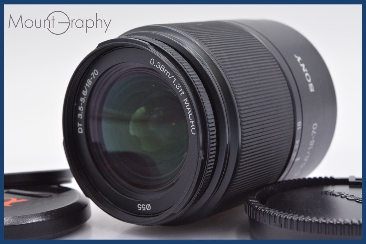 上 ソニー SONY DT 18-70mm F3.5-5.6 前後キャップ-レンズフィルター付 完動 同梱可 yk2658