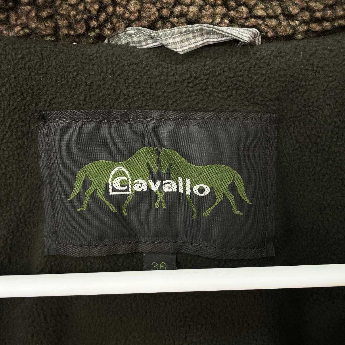【未使用】カバロ puella 中綿 裏フリース ライディング ジャケット 36 カーキ レディース CAVALLO 乗馬 馬術 未使用】カバロ puella 中綿 裏フリース ライディング ジャケット 36