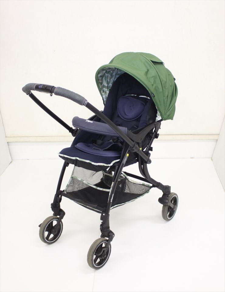 美品✨　ピジョン ランフィ rb0 アトモスグリーン　ベビーカー ランフィ RB0 アトモスグリーン Runfee ピジョン 両対面
