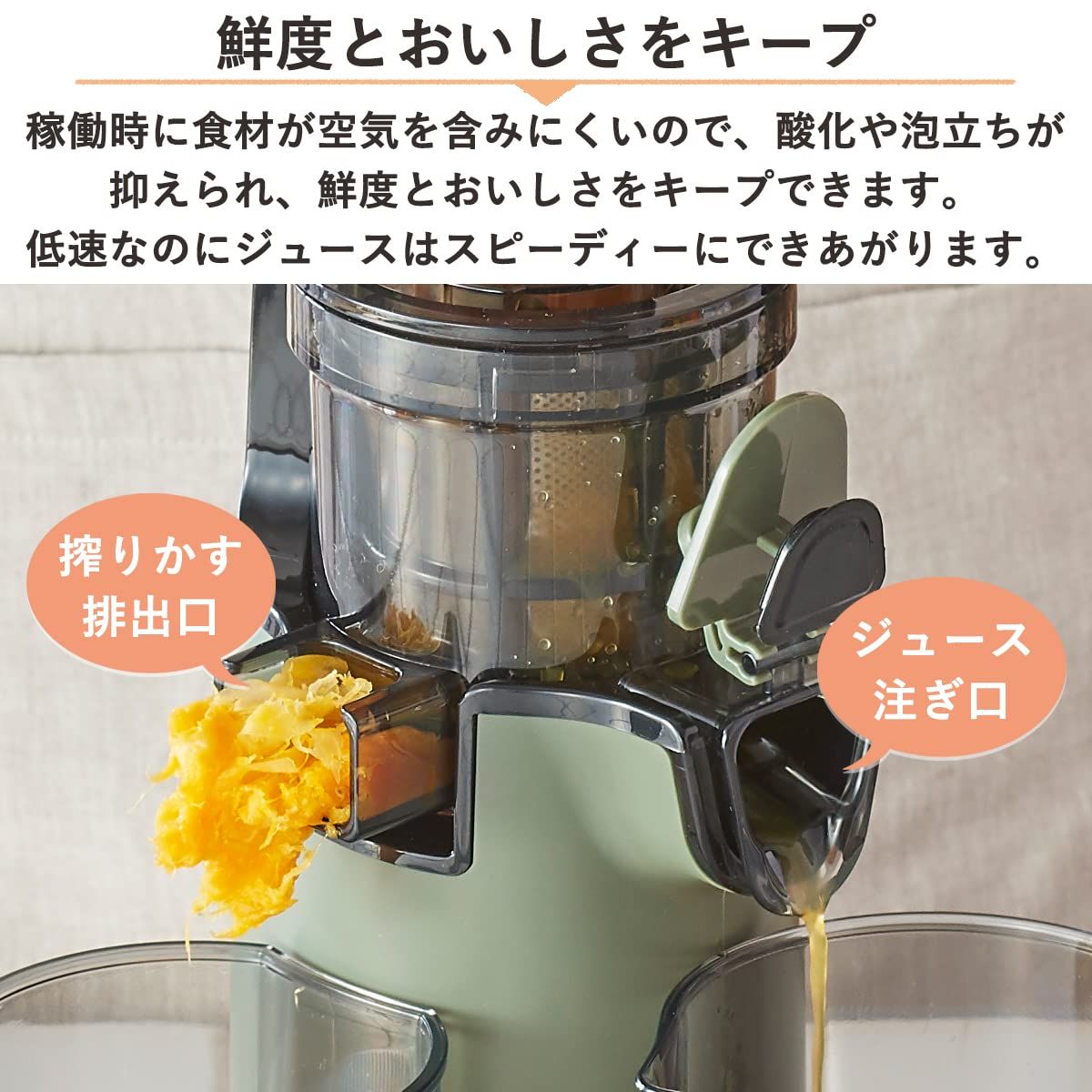 NEUTRAL ミニスロージューサー 搾りカス分離 小型 ジューサー