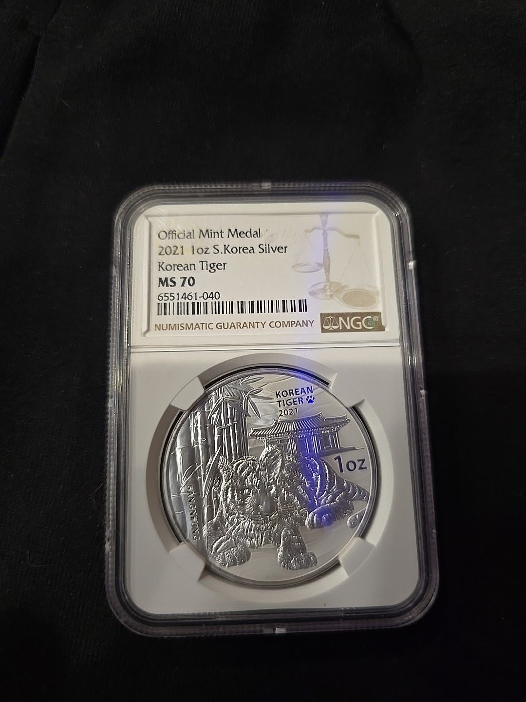 2021 S. Kea South Kean Tiger Silver dollar MS 70