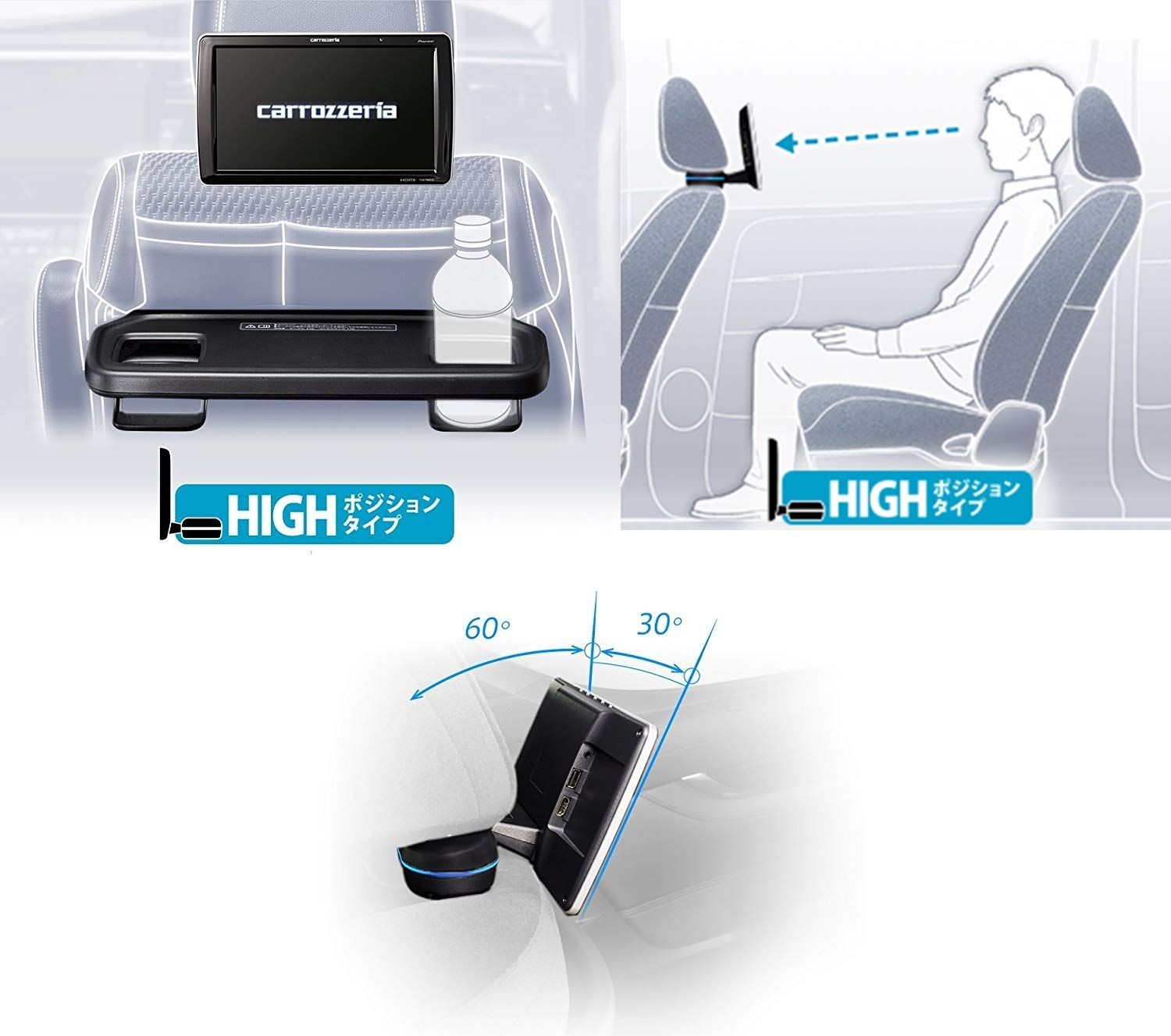 TVM-PW910 9インチ WVGA プライベートモニター HIGHポジション