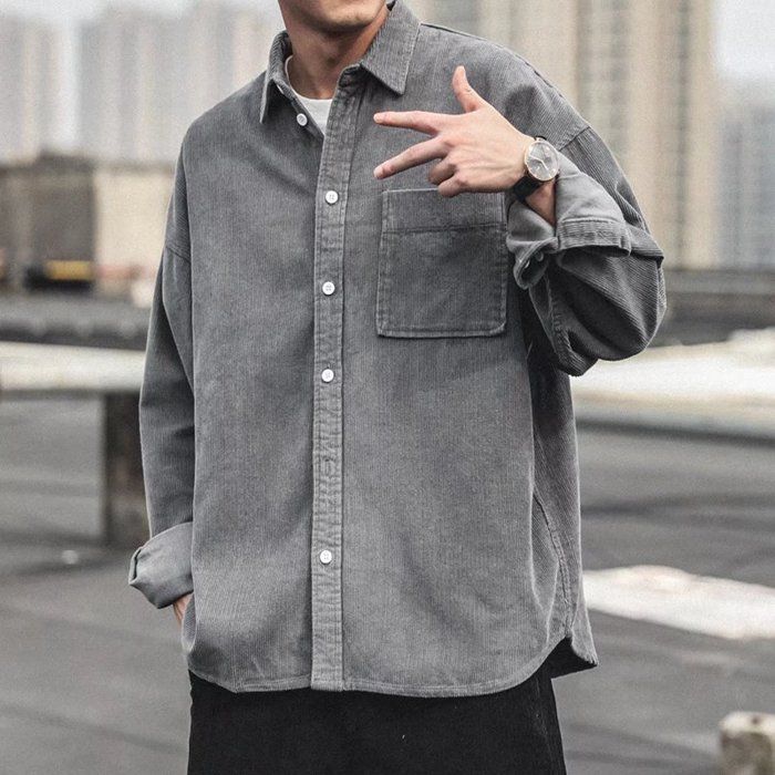 トップス ジャケット シャツ メンズ 秋服 カジュアルシャツ 長袖