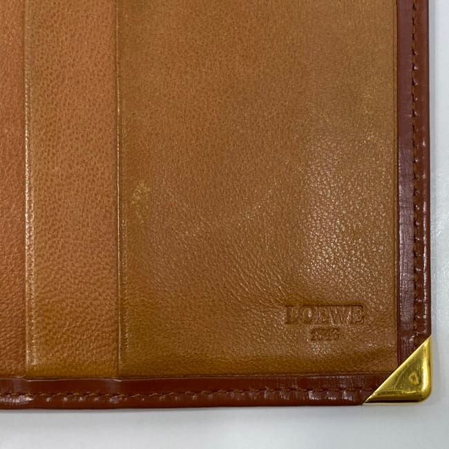 【LOEWE】アナグラム　二つ折り　札入れ　財布　ブラウン LOEWE ロエベ 二つ折り財布 アナグラム レザー ブラウン｜Yahoo