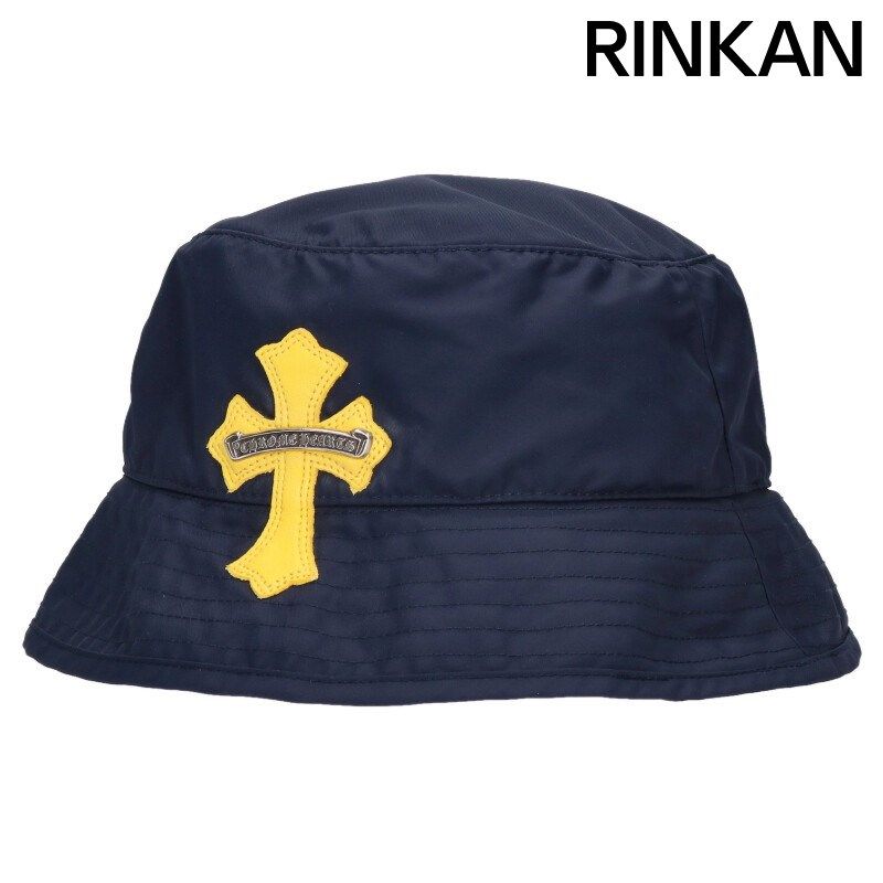 クロムハーツ HAT U CHUM FBRC クロスパッチ付きラベルナイロンバケットハット メンズ L