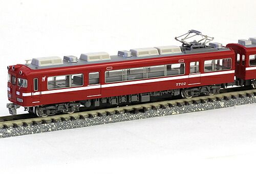 名鉄7700系白帯車(妻面窓無し)増結2両編成セット(動力無し) 【グリーンマックス・30158】 「鉄道模型 Nゲージ GREENMAX」