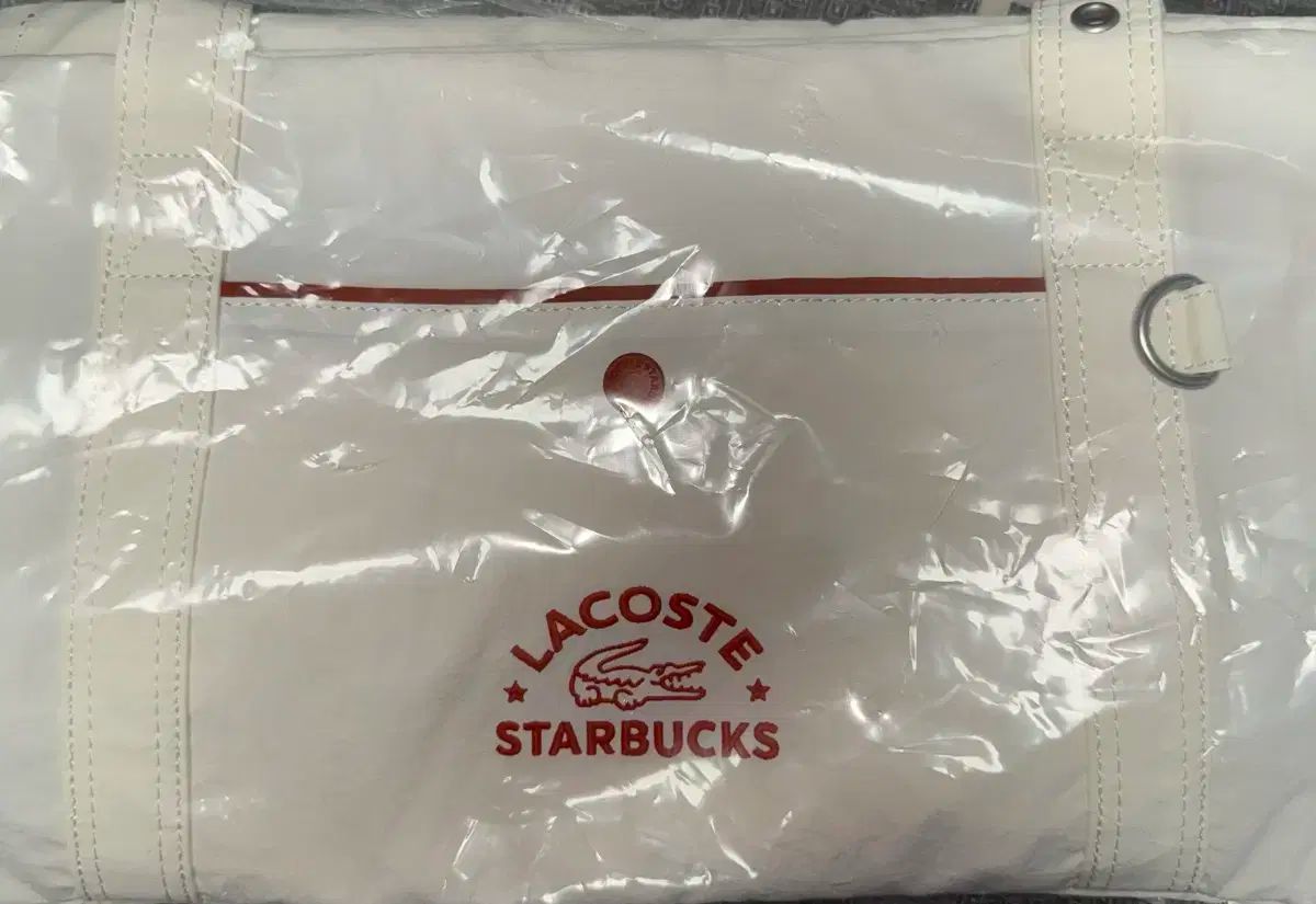 STARBUCKS スターバックス LACOSTE ラコステ マルチバッグ アイボリー 25 周波数 ボストンバッグ