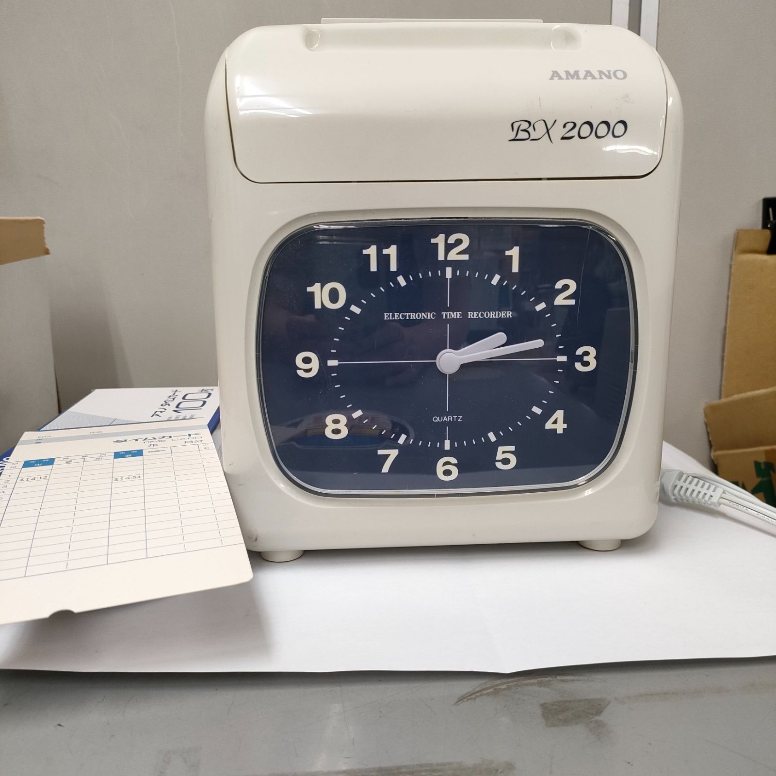 AMANO アマノ タイムレコーダー ホワイト BX2000 カードラック