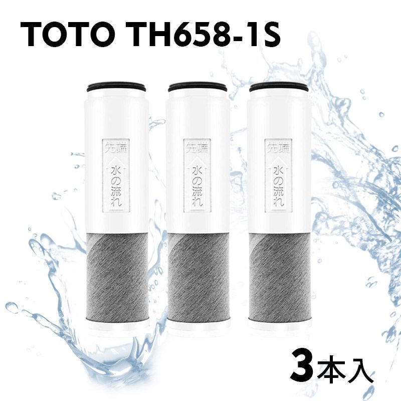 【正規品】TOTO TH658-1S 交換用浄水カートリッジ TH658S （3個入り）浄水器カートリッジ オールインワン塩素除去カートリッジ