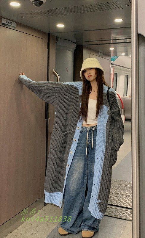 ニットカーディガン韓国ファッ kni