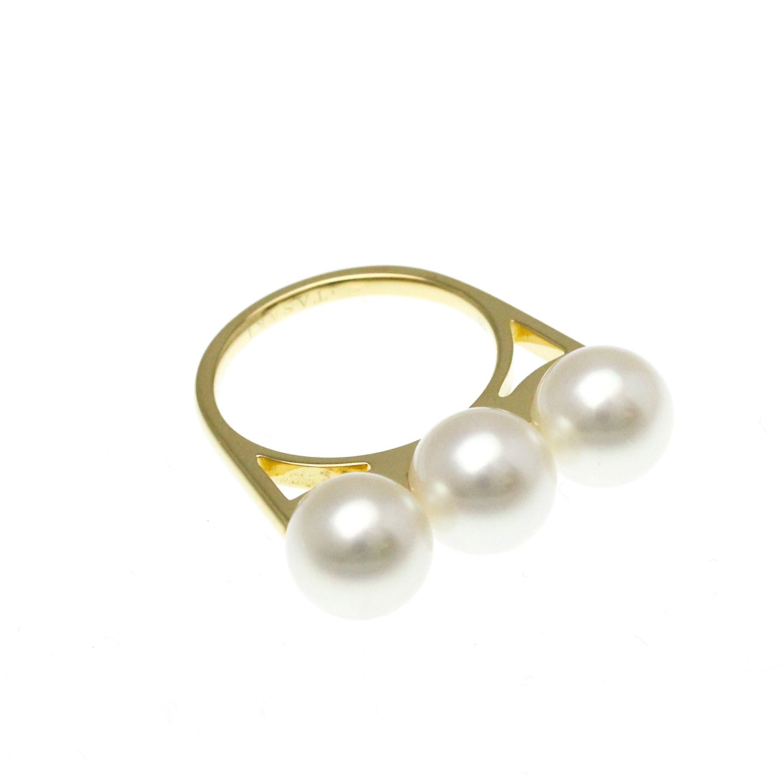 田崎真珠 TASAKI バランスエラリング K18イエローゴールド K18YG ファッション 真珠 バンドリング ゴールド