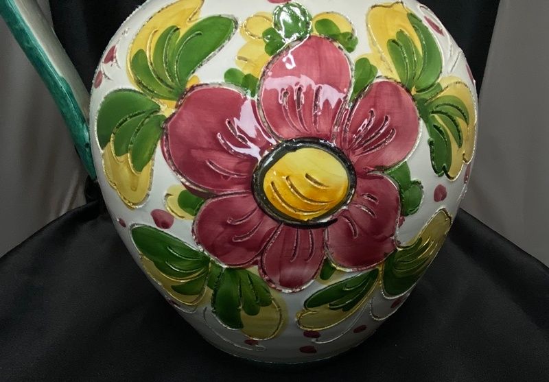 SBERNA DERUTA サブリナデルータ 花瓶 イタリア製 マヨルカ焼 ヴィンテージ フラワーベース 花柄 かわいい アンティーク サブリナデルタ  RS0116-13 - メルカリ