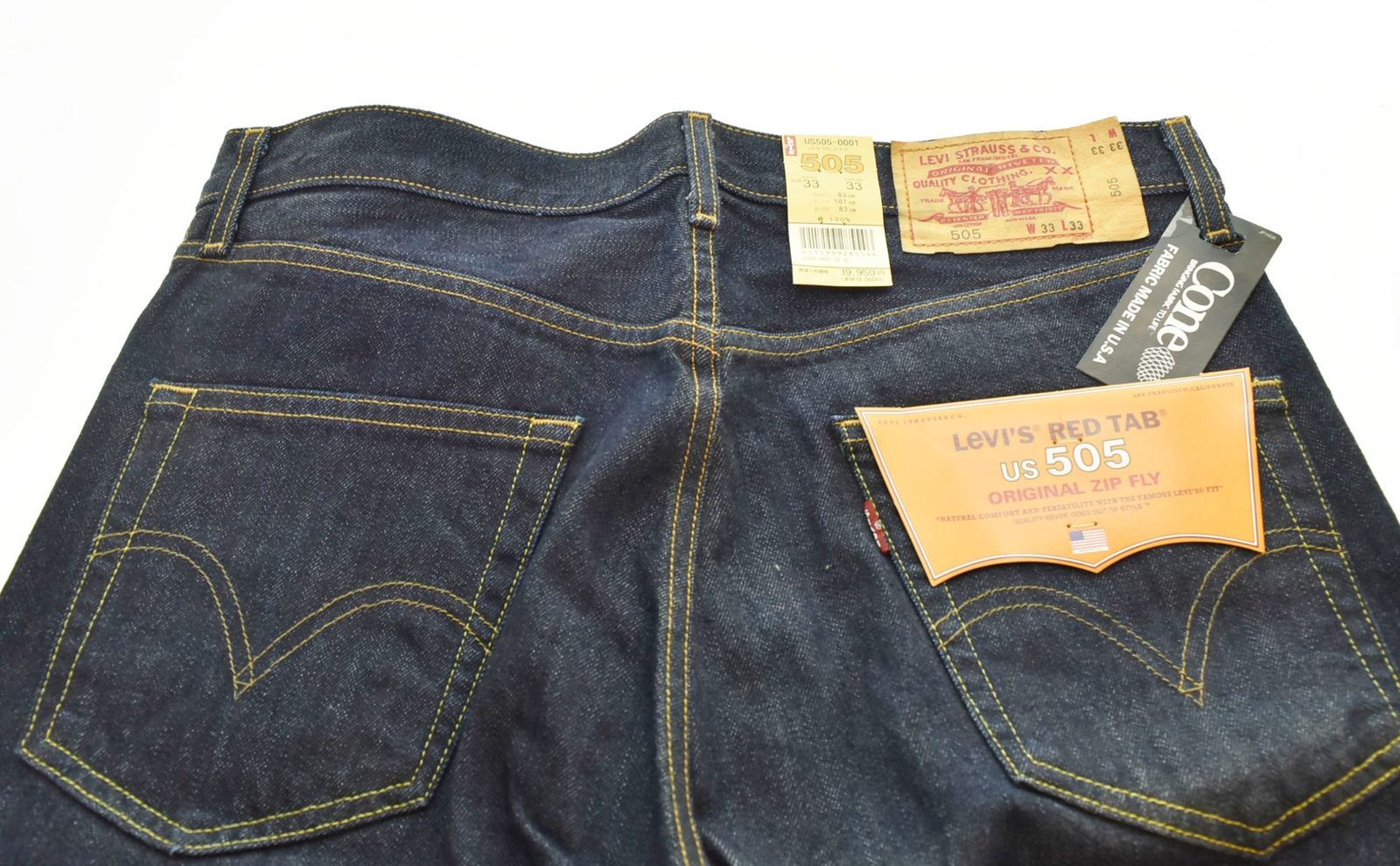 リーバイス LEVI'S USA製 505 デニムパンツ 青 US505-0001 デニム 無地