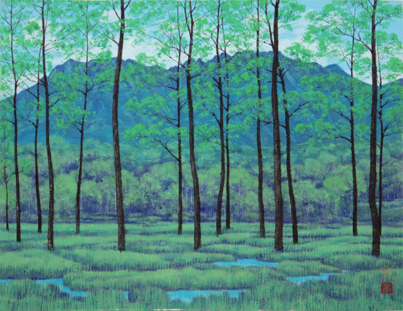 水戸 童 日本画『戸隠高原』【真作保証】 絵画 水戸 童 日本画『戸隠高原』【真作保証】 絵画 - メルカリ