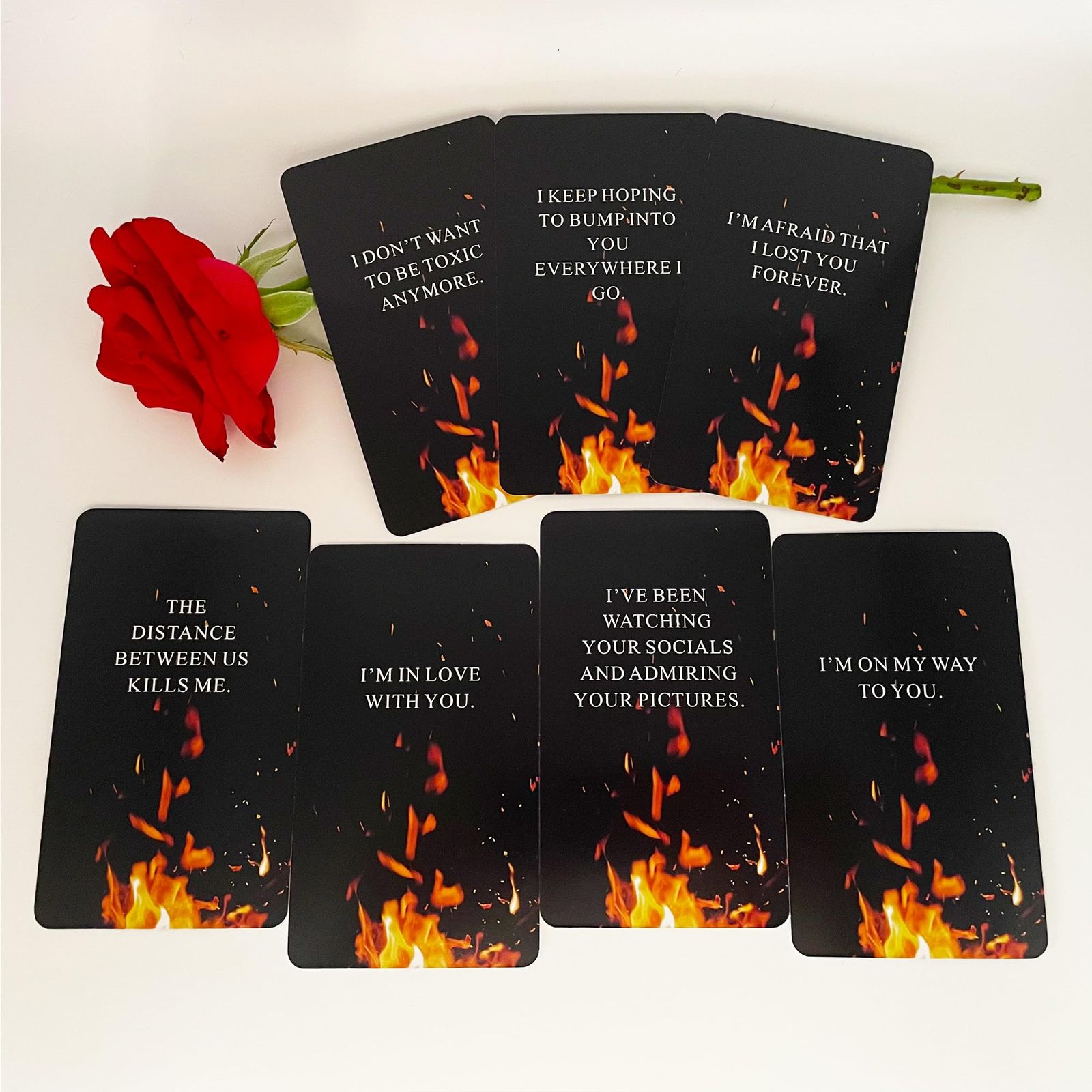 QUEENOFPAIN Burning Heart Love Oracleカードデッキ、ツインフレーム