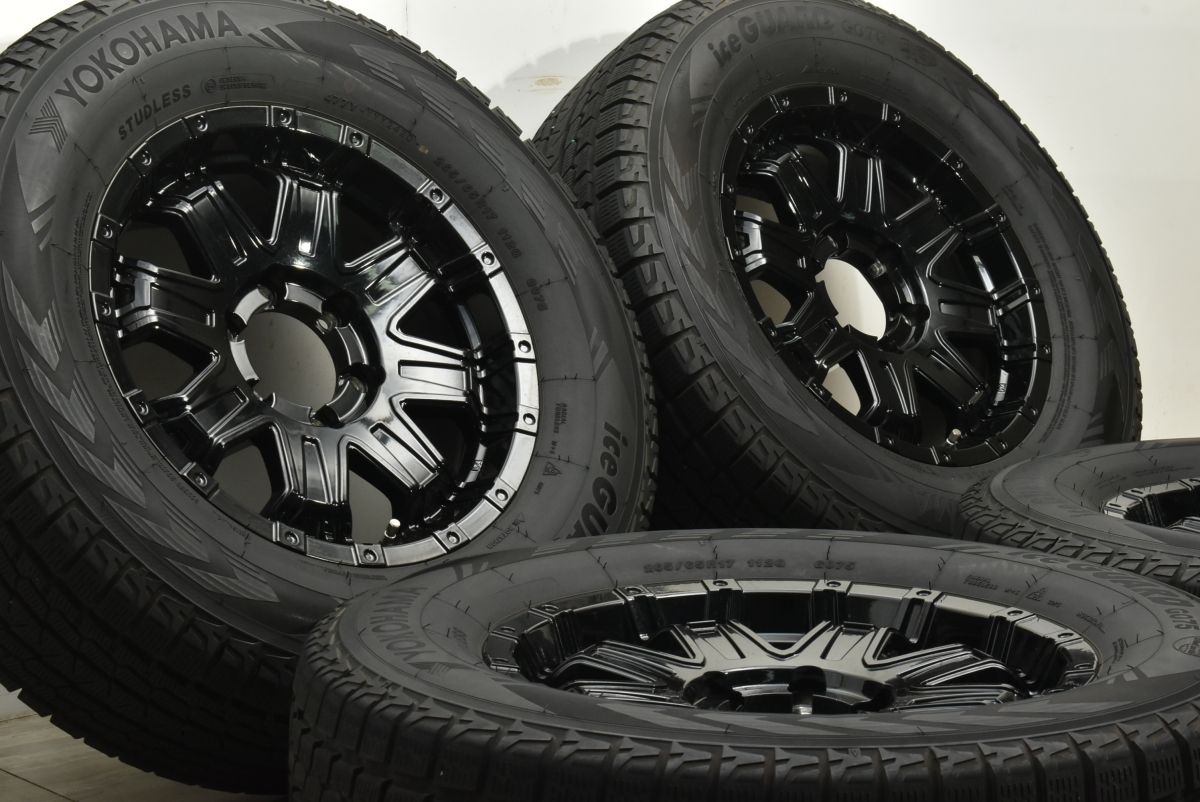 ロックケリー MX-II 17in 7.5J 25 PCD139.7 ヨコハマ アイスガード G075 265 65R17 プラド ハイラックス ハイラックスサーフ