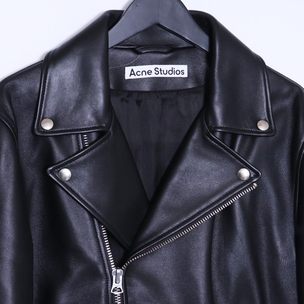 ACNE STUDIOS レザーダブルライダースジャケット サイズ46 ブラック FN