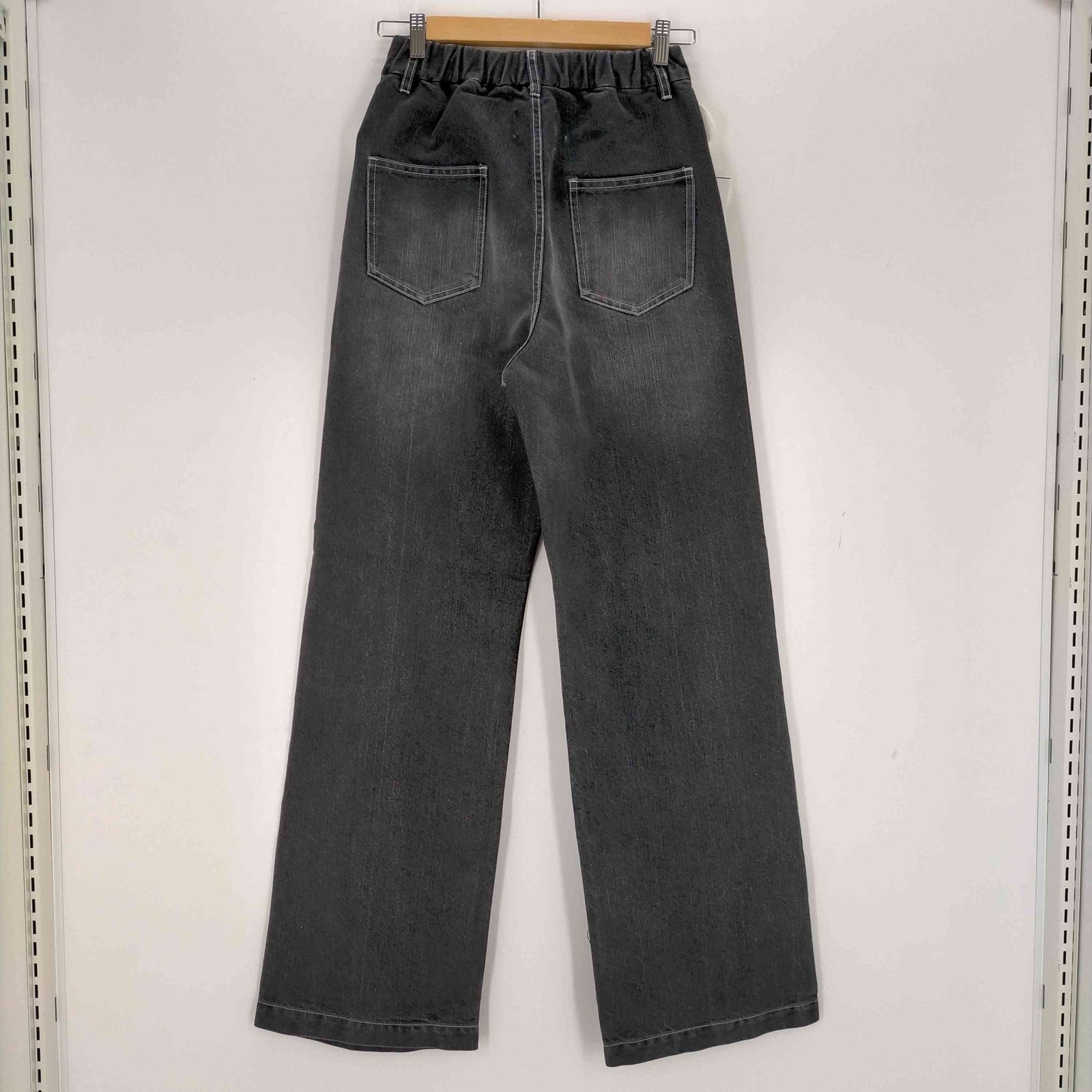 KAIKO SHINING FADED DENIM PANTS BLACK 2