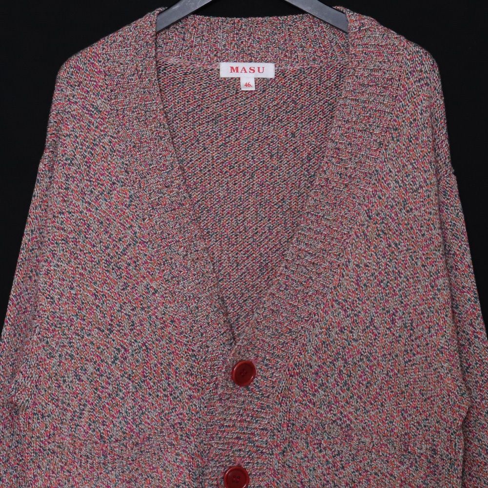 MASU MELANGE LOOSE CARDIGAN サイズ46 ピンク - メルカリ