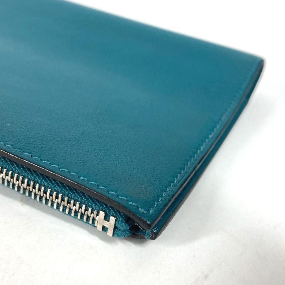 HERMES エルメス ノートカバー EAジップPM スイフト ブルー
