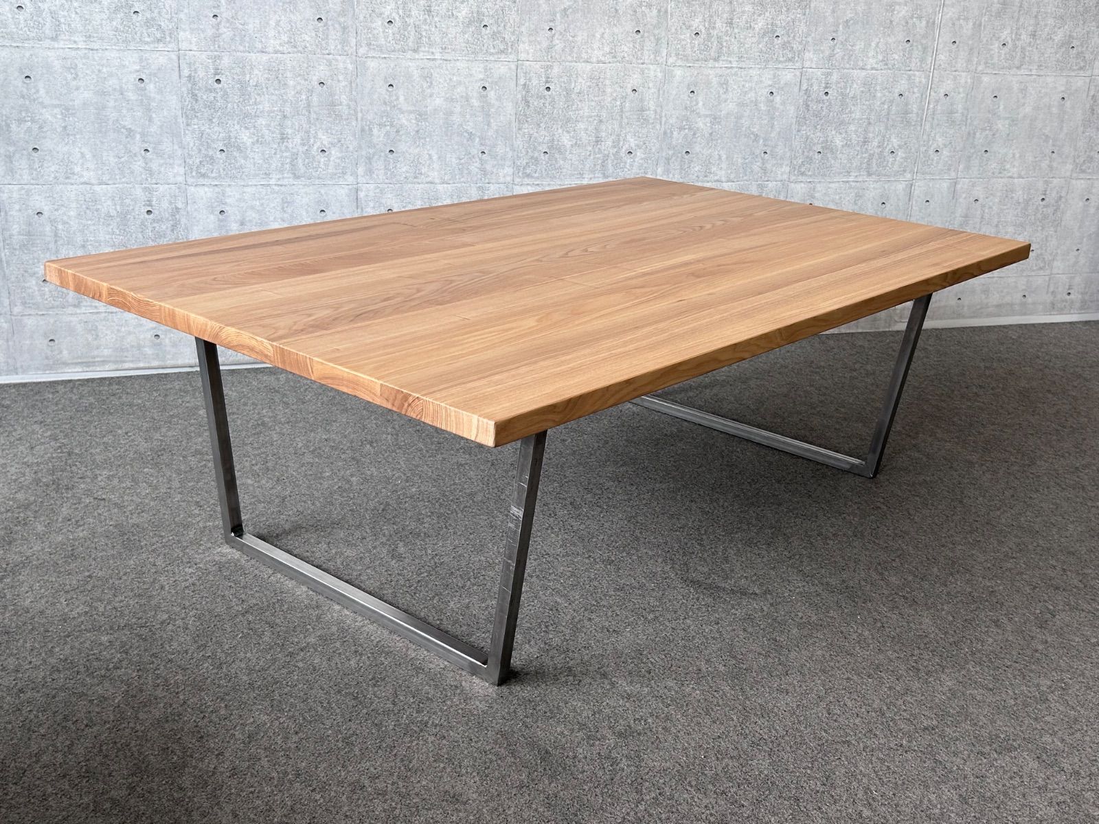 ローテーブル 120×75 アイアン家具 タモ