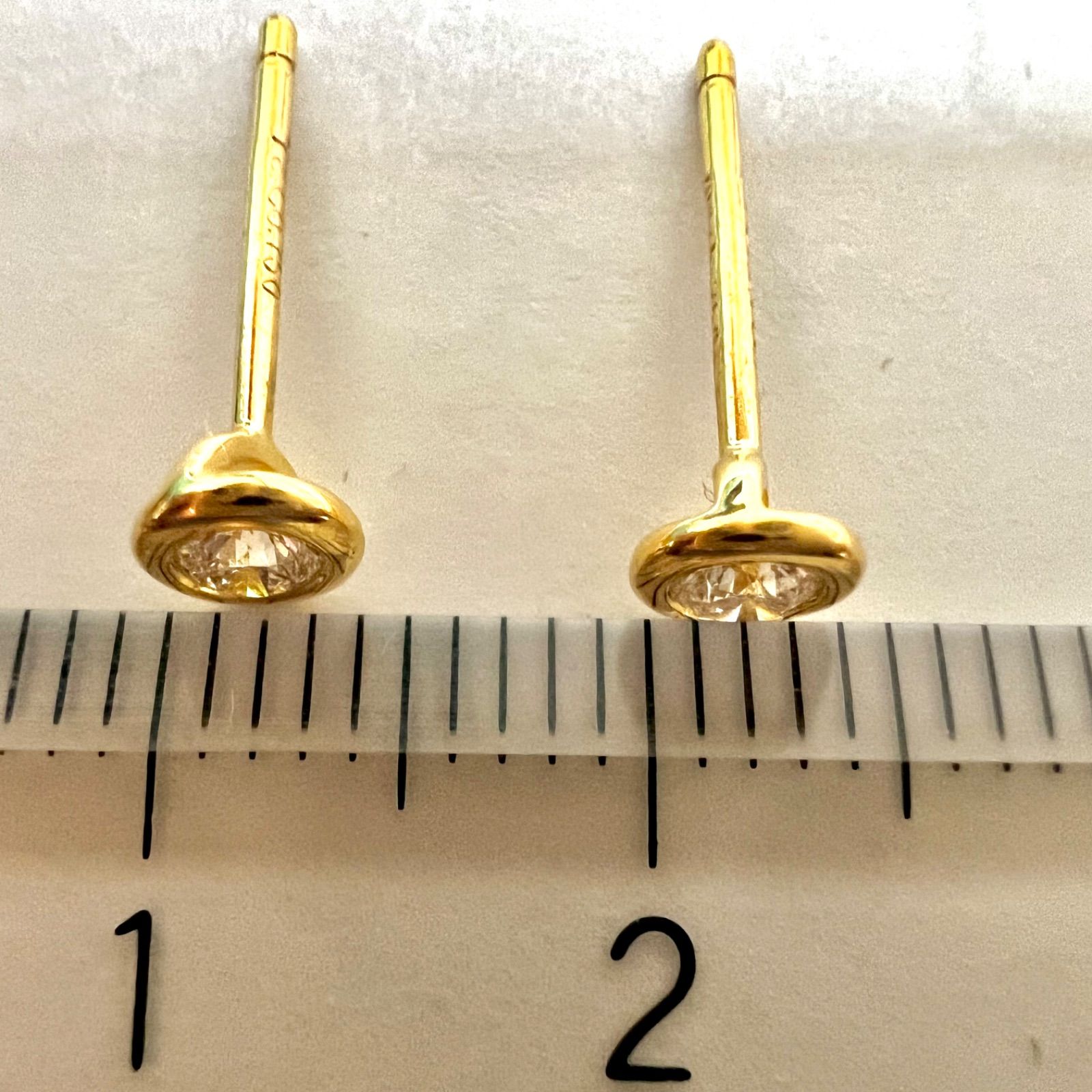Tiffany ティファニー ダイヤモンド バイザヤード ピアス 750 YG
