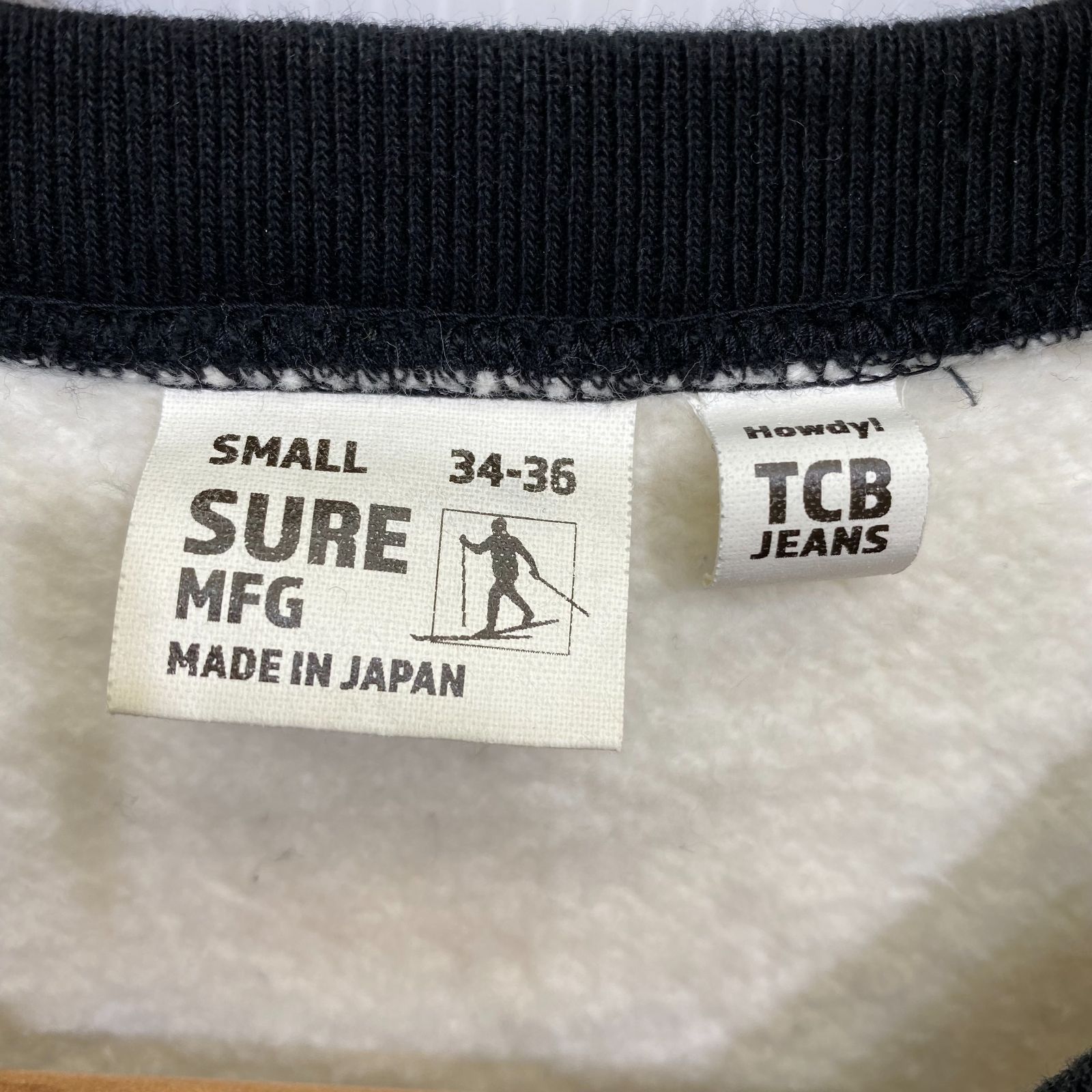 TCB jeans x XX development 雪柄 ジップ スウェット Sサイズ ブラック 