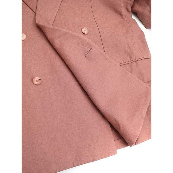 PaulSmithポールスミス20SSリネンダブルブレストジャケットピンク