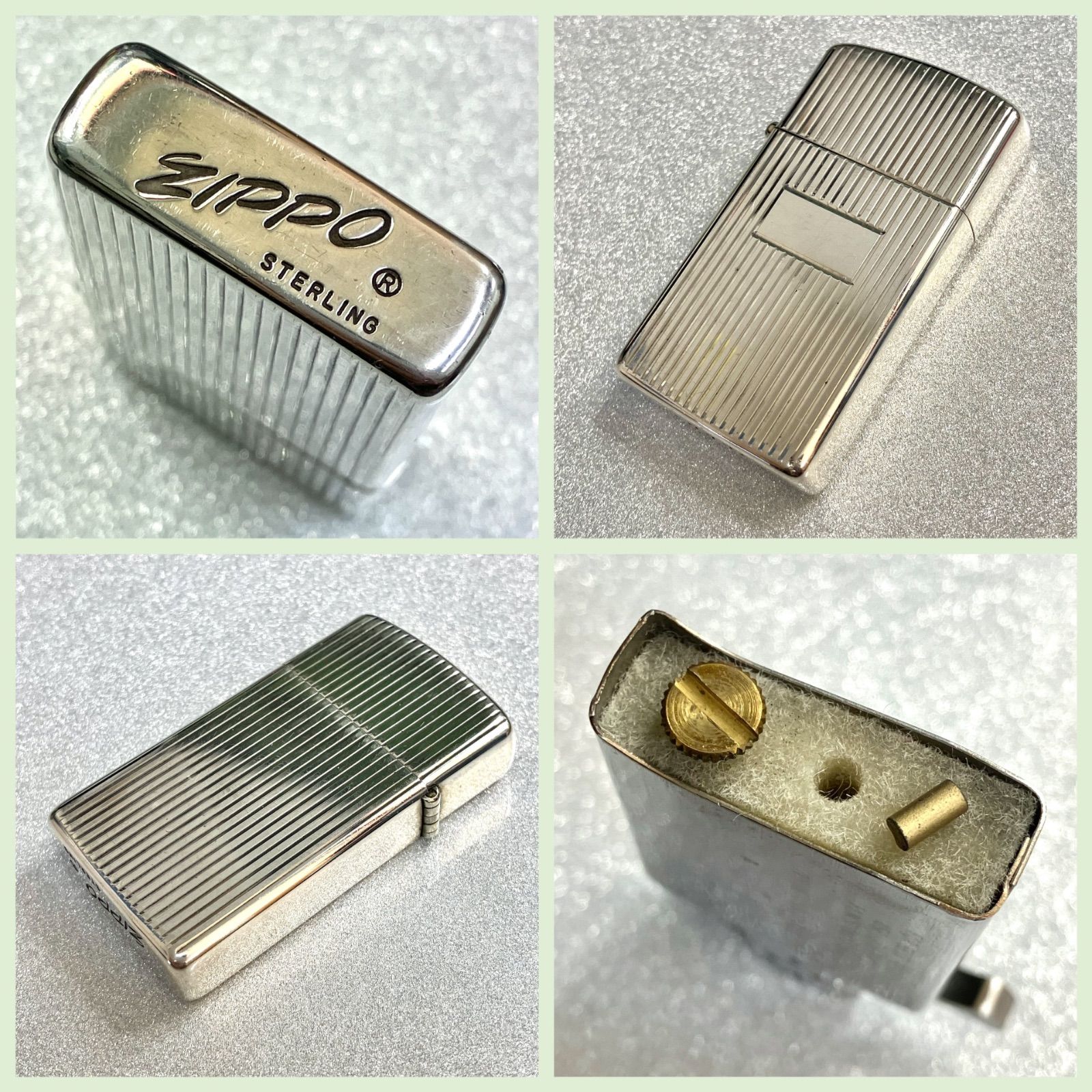 ⭐️zippoコレクター超必見⭐️】 ⭐️超激レア品⭐️状態超美品⭐️入手困難品⭐️1970年代ヴィンテージ⭐️スターリングシルバー⭐️イタリック筆記体ロゴ⭐️スリムタイプ  着火確認済み ワンオーナーユーズド品 （AYA） 241003020000iTO - メルカリ