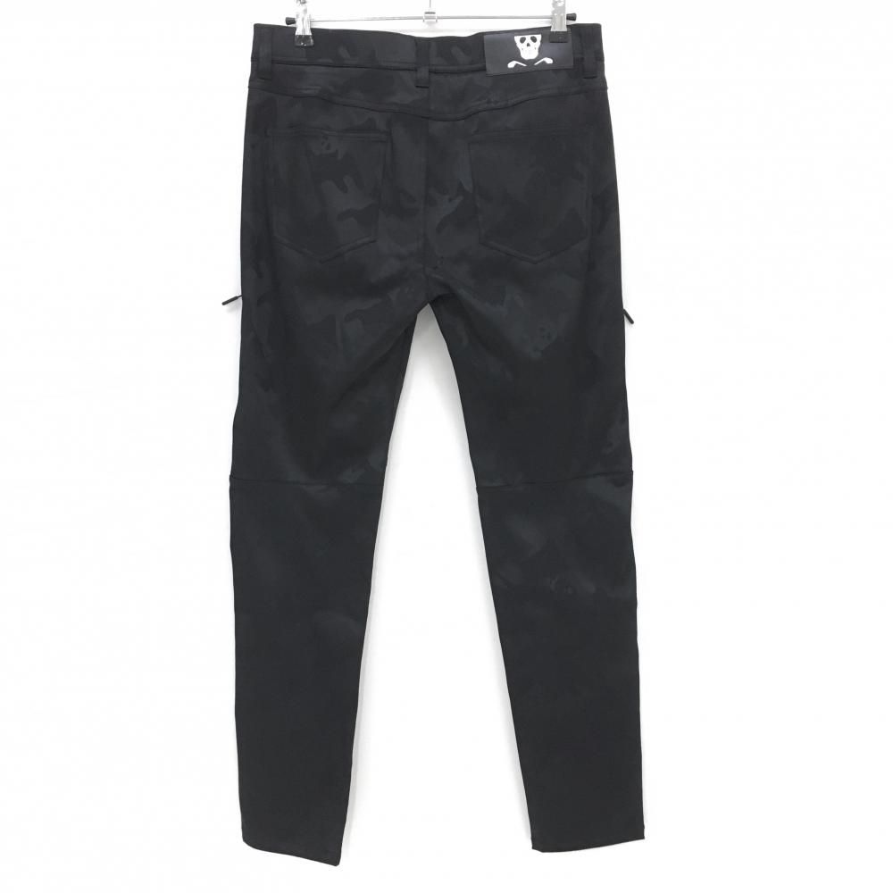 マークアンドロナ パンツ ブルー×黒 迷彩 カモフラ スカル メンズ M