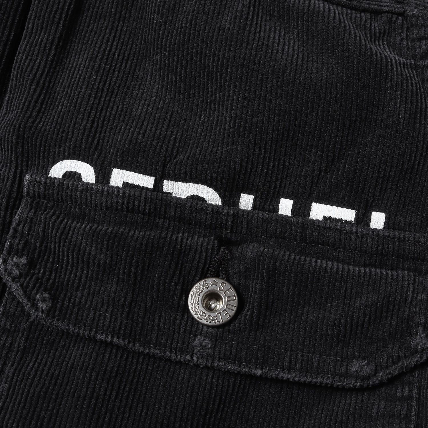 22AWシークエル フラグメント ダメージ コーデュロイ ジャケット ブラック 22AWシークエル フラグメント ダメージ コーデュロイ ジャケット