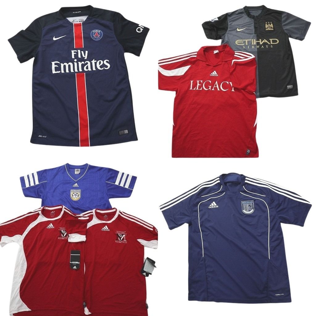 古着卸 まとめ売り ゲームシャツ 半袖Tシャツ 7枚セット (メンズ S /M /Ｌ ) ナイキ アディダス パリ・サンジェルマン 中古 古着 MN9542