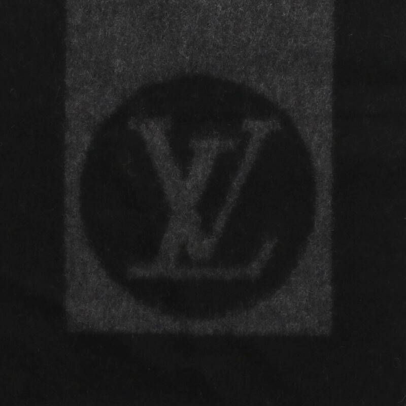 ルイヴィトン M72202 エシャルプ・カーディフ ロゴフリンジマフラー  