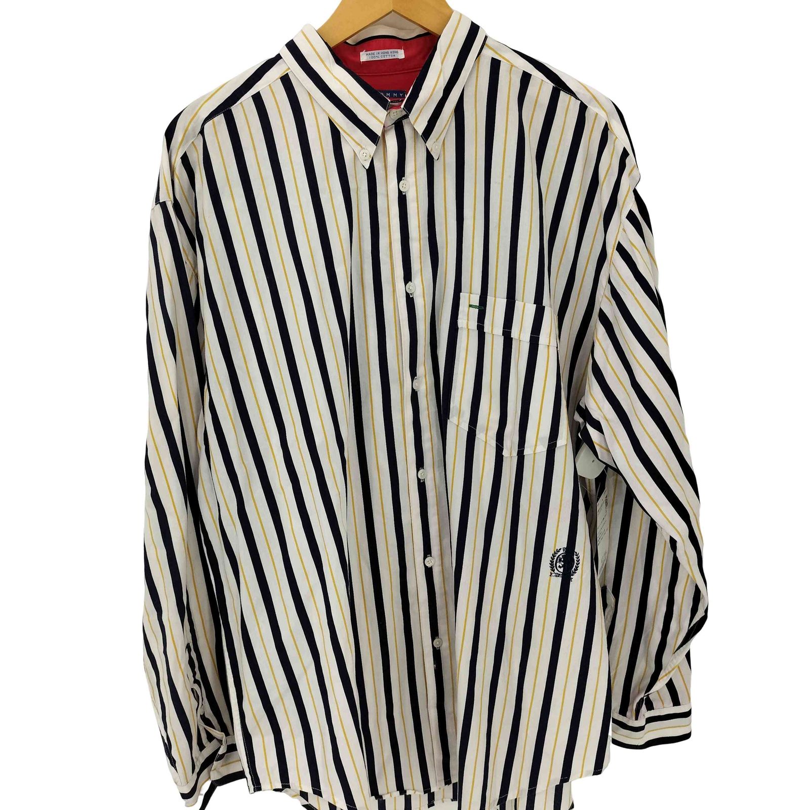 トミーヒルフィガー TOMMY HILFIGER 90S コットンフロント刺繍L