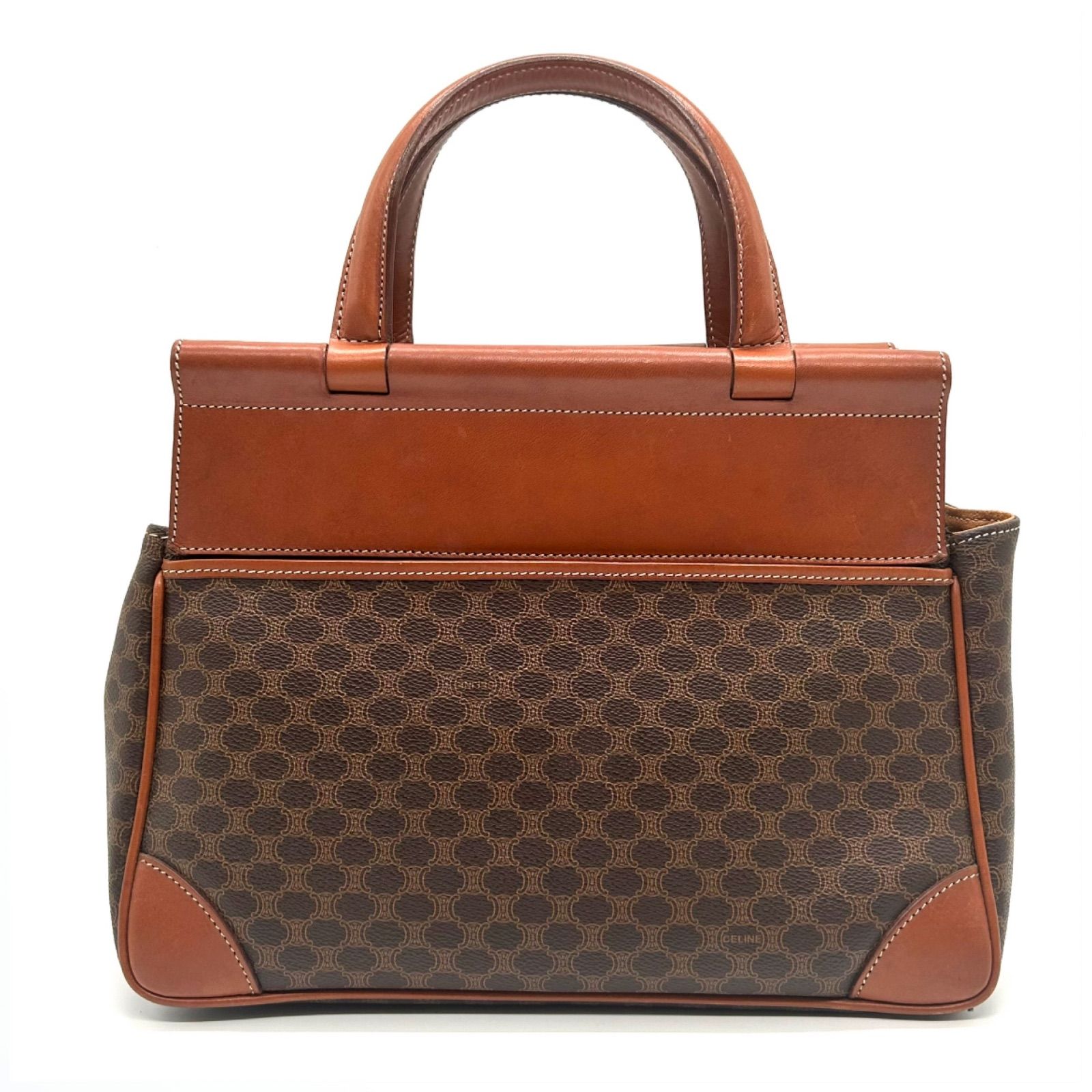 CELINE セリーヌ マカダム ハンドバッグ トリオンフ ゴールド